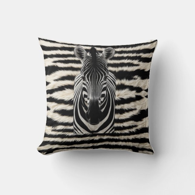 Almofada Elegância Selvagem: Zebra Kilim Travesseiros por u (Frente)