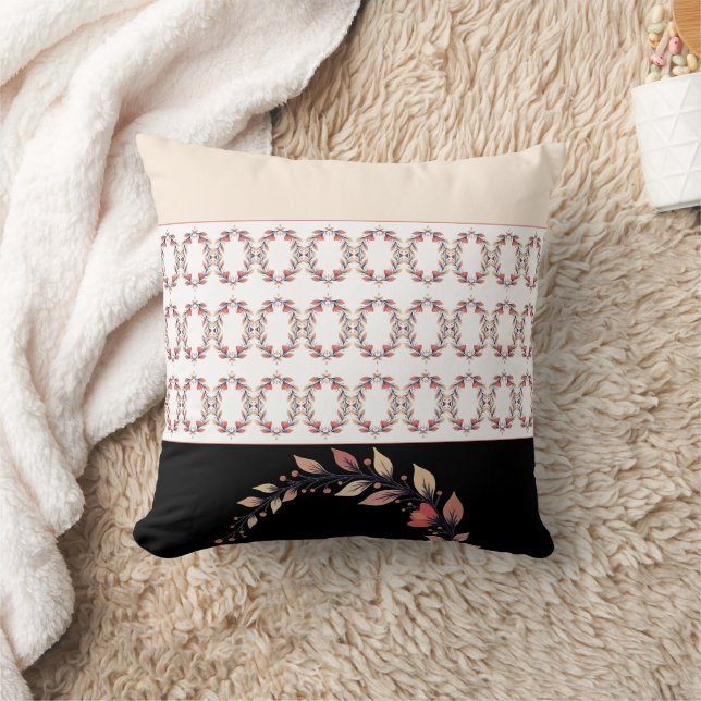 Almofada Elegant Black Cream And Clay (Cobertor)