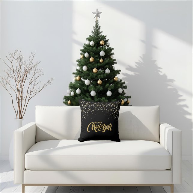 Almofada Elegant Black Throw Pillow (Criador carregado)