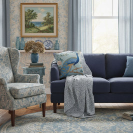 Almofada Elegant blue stylish retro pattern for her 