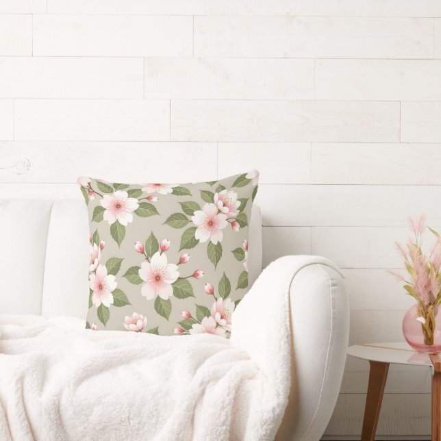 Almofada Elegant cherry blossoms seamless pattern (Sofá)