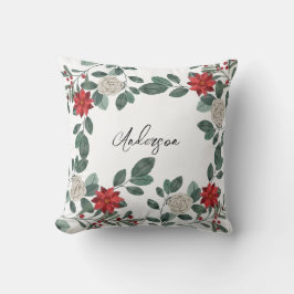 Almofada Elegant Christmas Greenery Berries