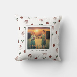 Almofada Elegant family photos personalized christmas