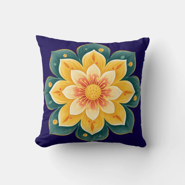 Almofada Elegant Floral Print Decorative Pillow (Frente)