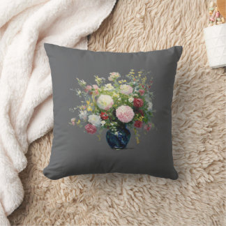 Almofada Elegant Floral Vase Throw Pillow Vintage Botanical