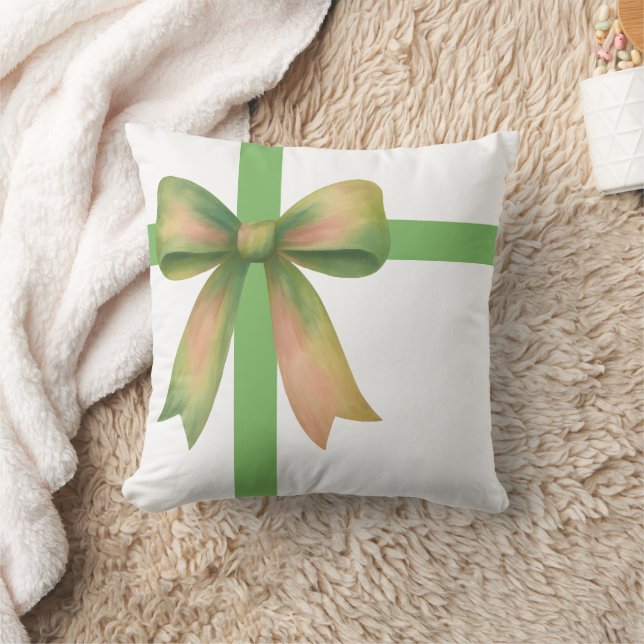 Almofada Elegant Gift Bow – Modern Christmas Design (Cobertor)