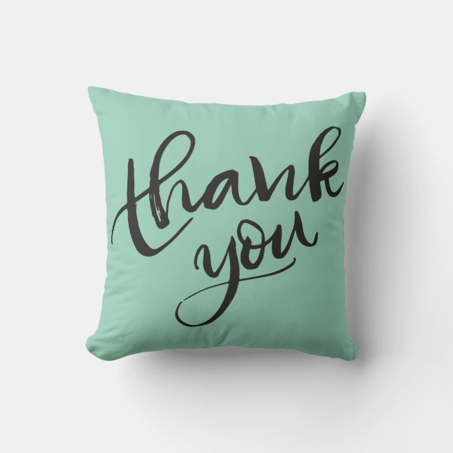Almofada Elegant Handwritten Thank You Text (Frente)