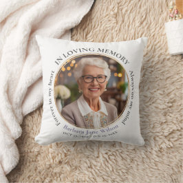 Almofada Elegant In Loving Memory Memorial Funeral Keepsake