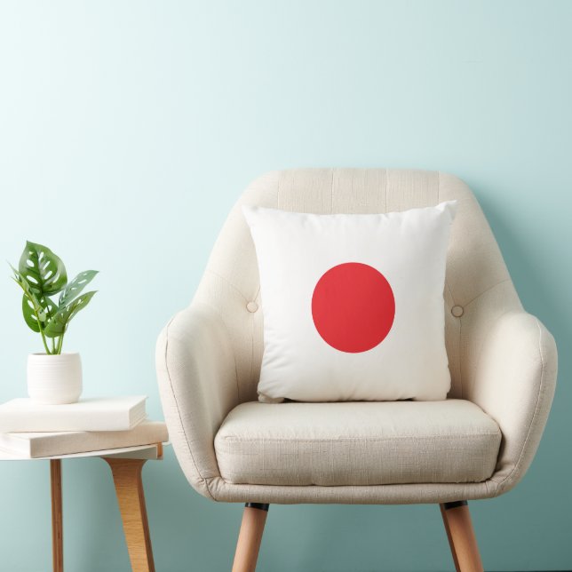 Almofada Elegant Japan Flag Inspired Minimal Throw Pillow (Cadeira)