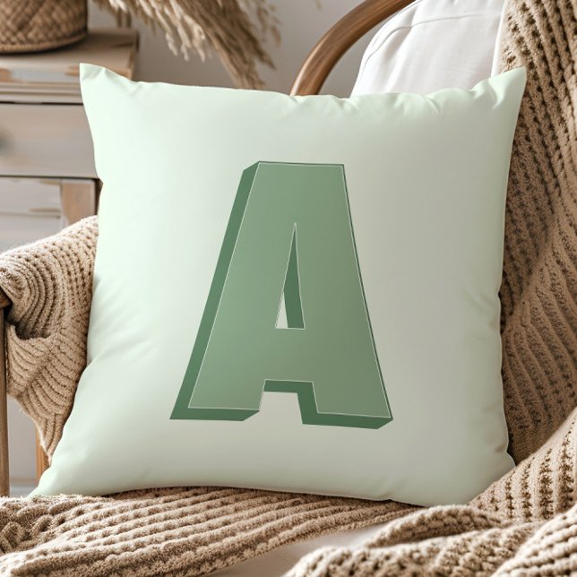 Almofada Elegant Letter A Monogram Personalized Initial (Criador carregado)