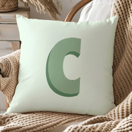 Almofada Elegant Letter C Monogram Personalized Initial