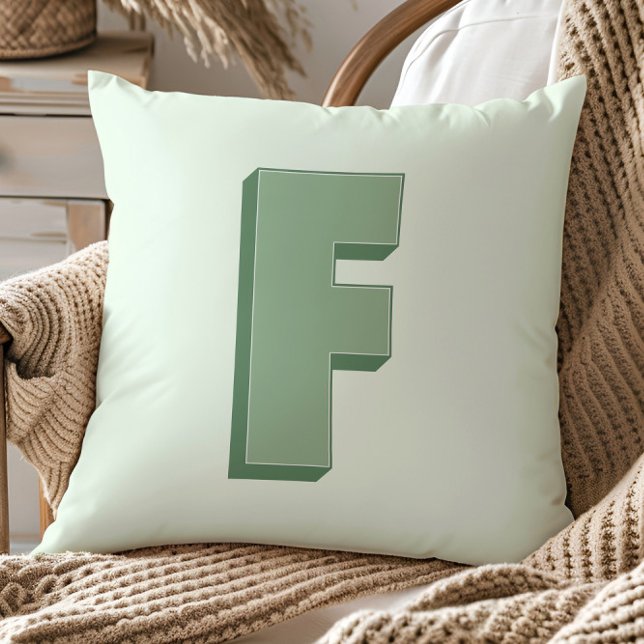 Almofada Elegant Letter F Monogram Personalized Initial (Criador carregado)