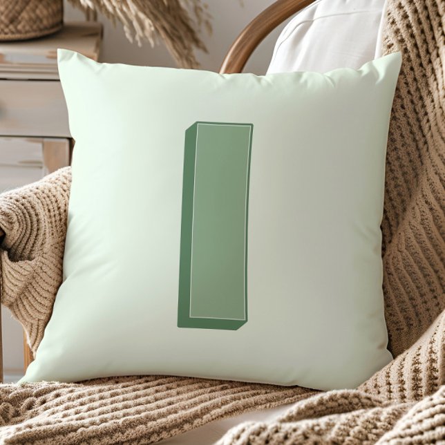 Almofada Elegant Letter I Monogram Personalized Initial (Criador carregado)