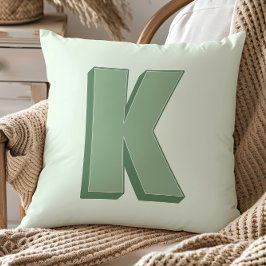 Almofada Elegant Letter K Monogram Personalized Initial