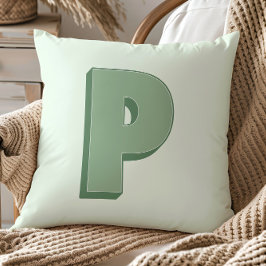 Almofada Elegant Letter P Monogram Personalized Initial