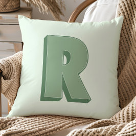 Almofada Elegant Letter R Monogram Personalized Initial
