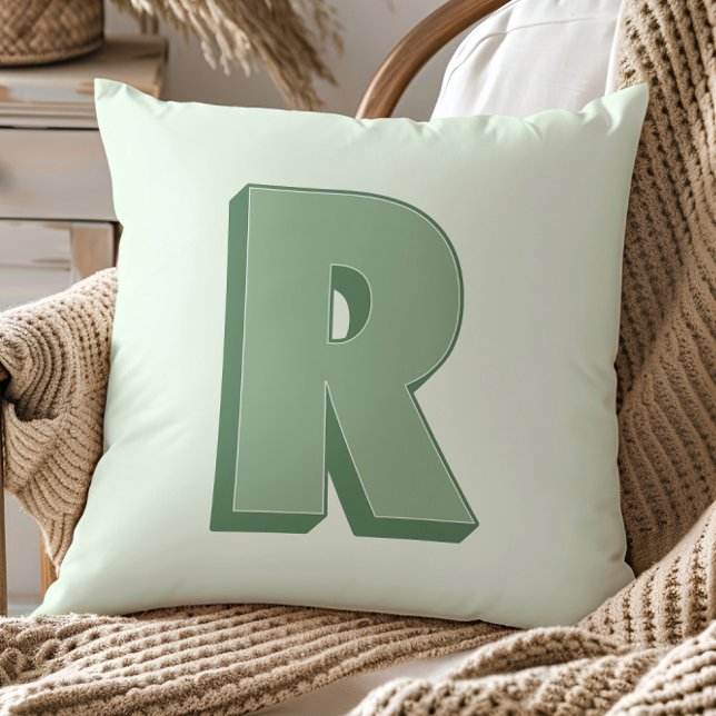 Almofada Elegant Letter R Monogram Personalized Initial (Criador carregado)