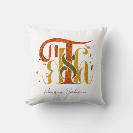 Almofada Elegant Manuscript Thanks Autumn Fall Foliage