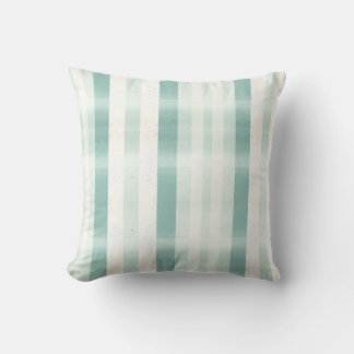 Almofada Elegant Monogram Watercolor Green Cream Stripe