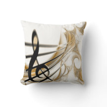 Elegant Musical Note Ceramic Cushion