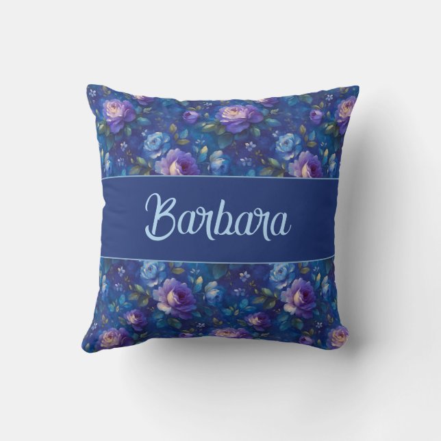 Almofada Elegant Personalized Stylish Romantic Floral Chic (Verso)