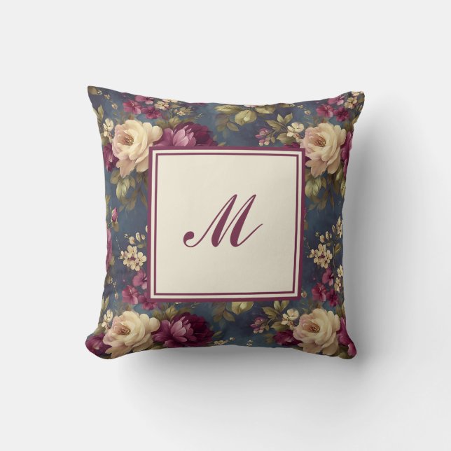 Almofada Elegant Personalized Stylish Romantic Floral Chic (Frente)