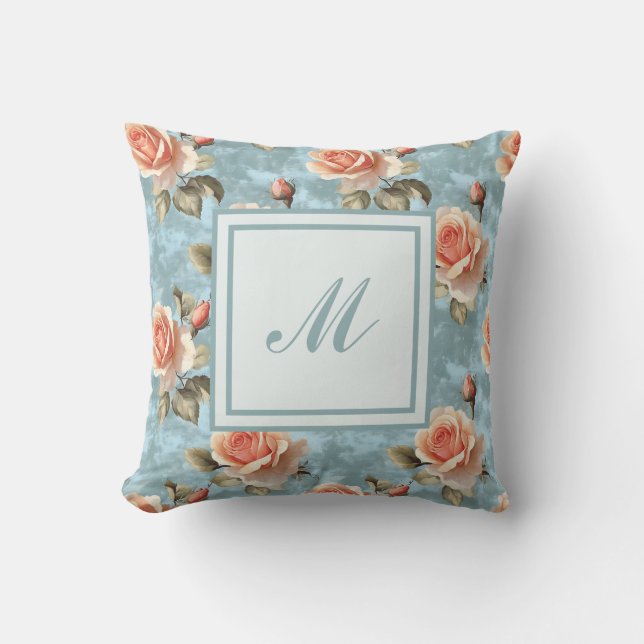 Almofada Elegant Personalized Stylish Romantic Floral Chic (Frente)