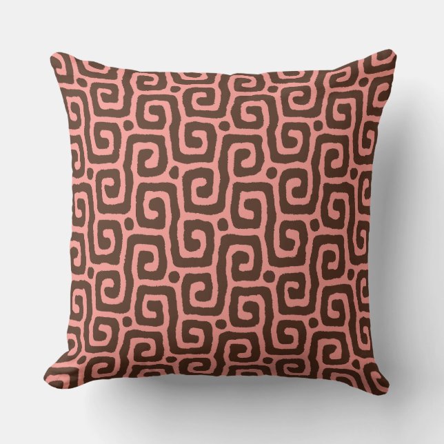 Almofada Elegant pink &brown Abstract pattern (Frente)