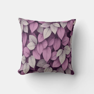 Almofada Elegant Purple and White Floral Pattern