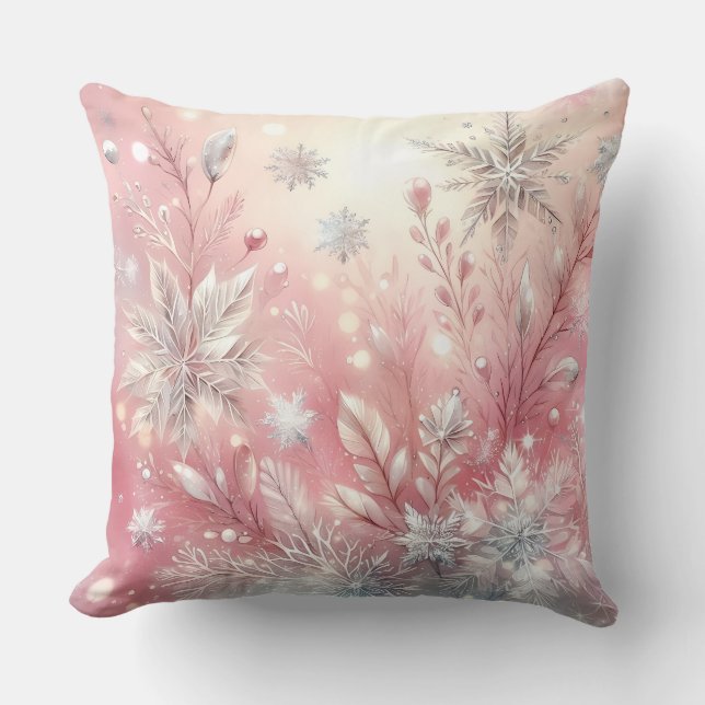 Almofada Elegant Purple Christmas Throw Pillow  (Frente)