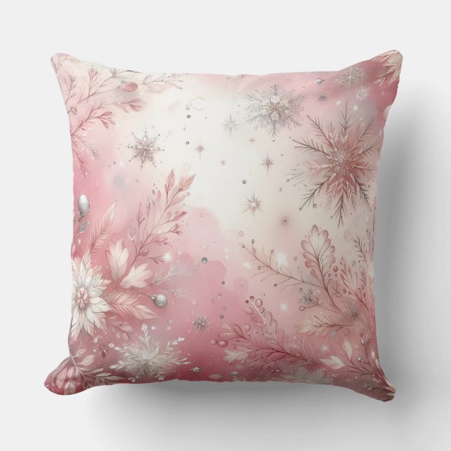Almofada Elegant Purple Christmas Throw Pillow  (Frente)