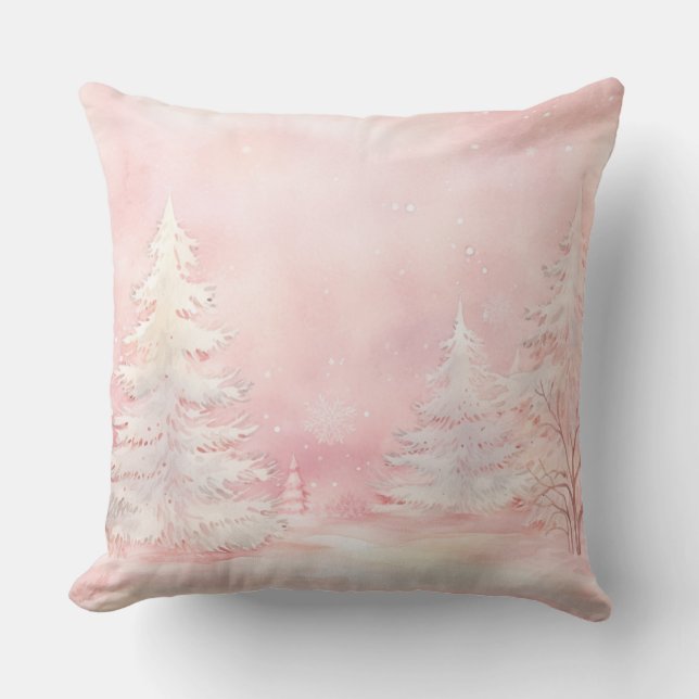 Almofada Elegant Purple Christmas Throw Pillow  (Frente)