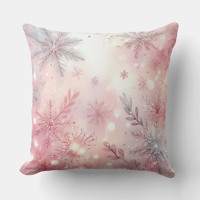 Almofada Elegant Purple Christmas Throw Pillow  (Frente)