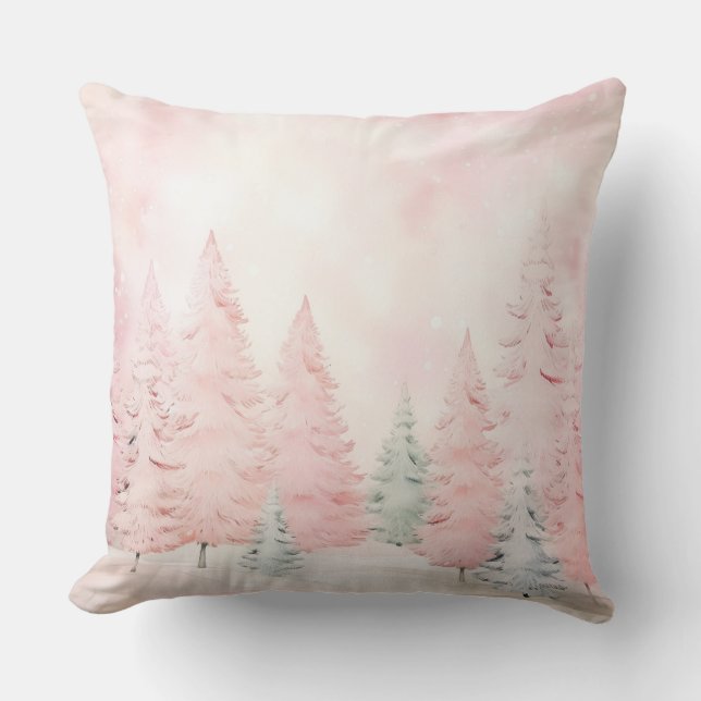 Almofada Elegant Purple Christmas Throw Pillow  (Frente)