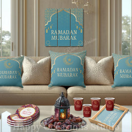 Almofada Elegant Ramadan Mubarak Throw Pillow