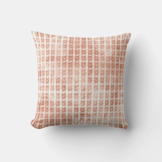 Almofada Elegant, Rose Gold Checkered Pattern (Frente)