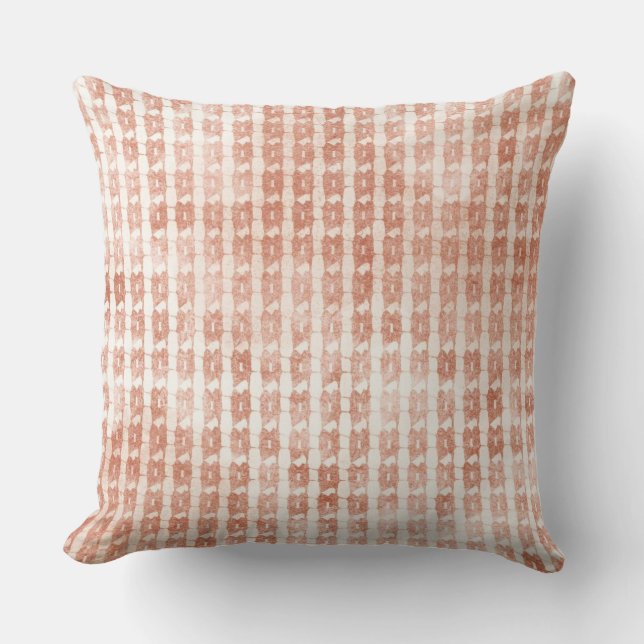 Almofada Elegant, Rose Gold Checkered Pattern (Frente)