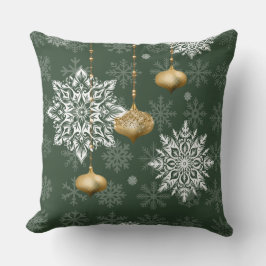 Almofada Elegant Snowflake Holiday Accent 