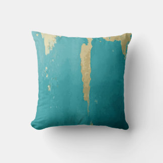 Almofada Elegant Teal Design with Gold Accents