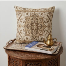Elegant Vintage Oriental Medallion Neutral Tones