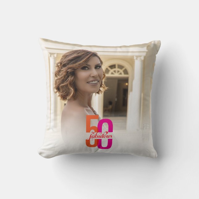 Almofada Elegante 50 e Fabulosa Foto de 50 Anos (Frente)