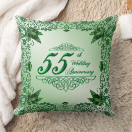 Almofada Elegante 55º Travesseiro decorativo de aniversário