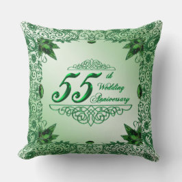 Almofada Elegante 55º Travesseiro decorativo de aniversário