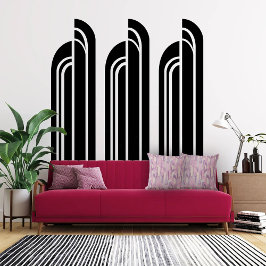Almofada Elegante Arte Deco Rosa e Malva