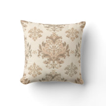 Elegante Bege Damask Vintage Casa de Campo Frances