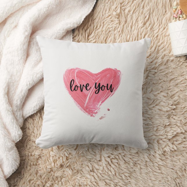 Almofada Elegante Black Love You Text Travesseiro decorativ (Criador carregado)