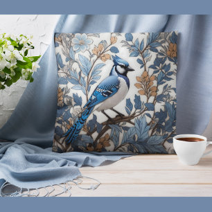 Almofada Elegante Blue Jay William Morris Inspirou