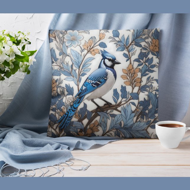Almofada Elegante Blue Jay William Morris Inspirou (Criador carregado)