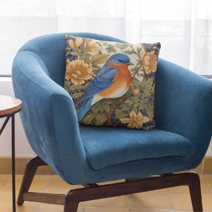 Almofada Elegante Bluebird Oriental William Morris Inspirou
