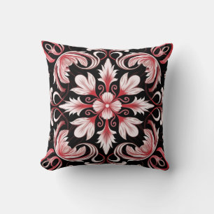 Almofada Elegante Borgonha Moderna do Ornamentado Contempor